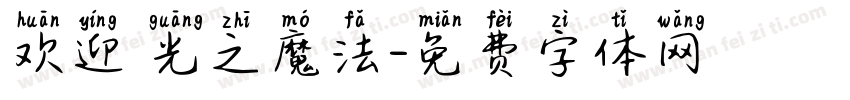 欢迎 光之魔法字体转换